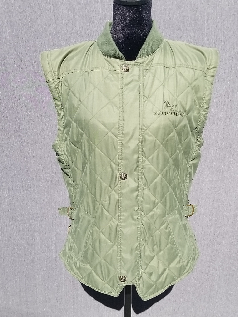 Mountain Horse Most Technical Ridingwear Vest  Green with Tan Lining